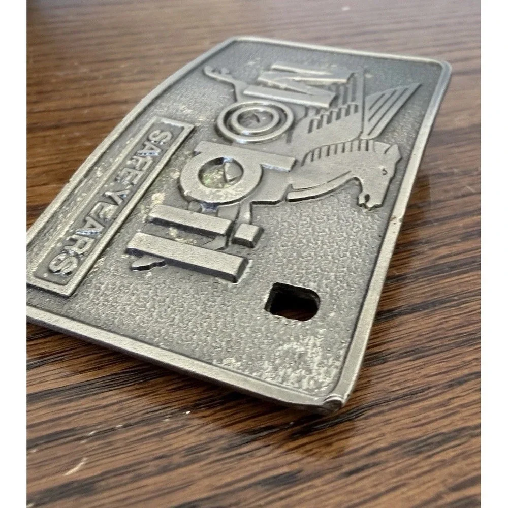 Vintage Mobil Safe Years Pegasus Belt Buckle Limited Edition Mobil‎ Oil